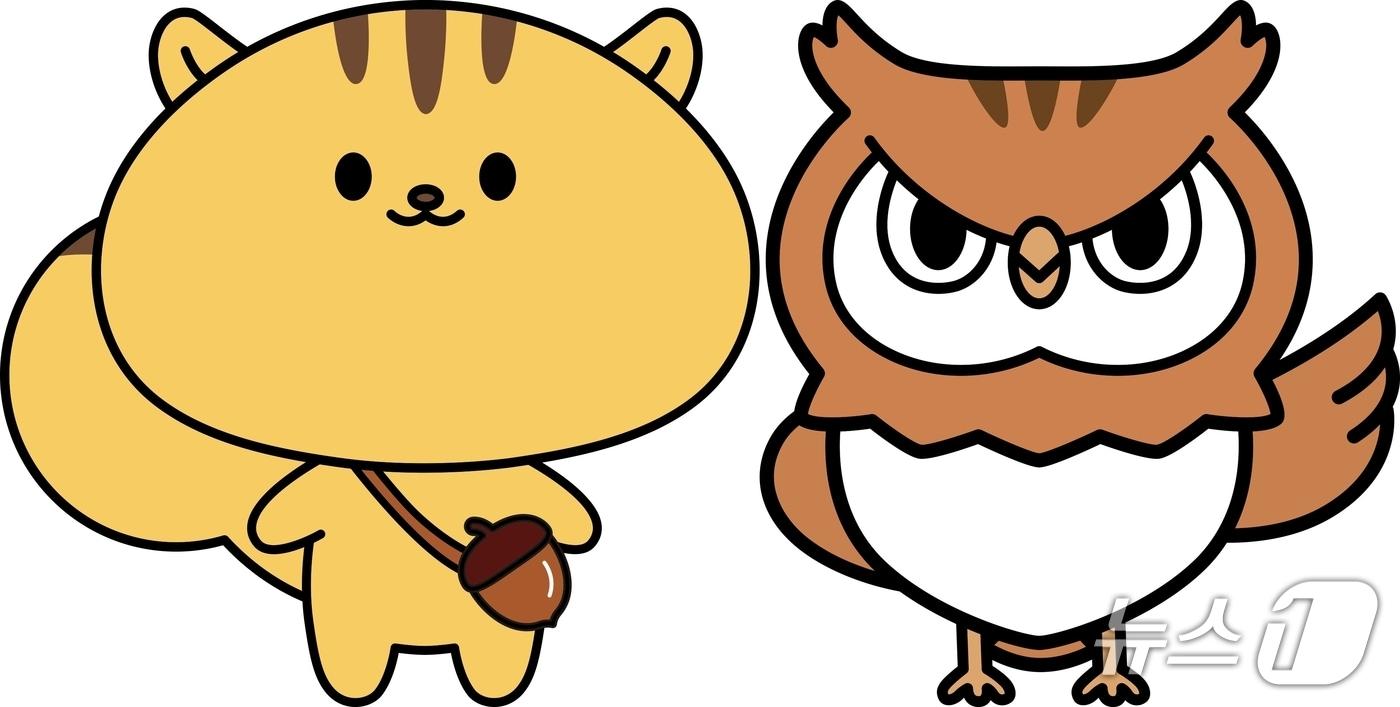 디지털 소통 캐릭터 '다행이와 부리부리'.(행정안전부 제공)