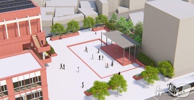 본문 이미지 - 강원 원주시 옛 아카데미극장 부지 야외공연장·열린광장 조성 사업 조감도. (원주시 제공. 재판매 및 DB금지) 2025.6.10/뉴스1