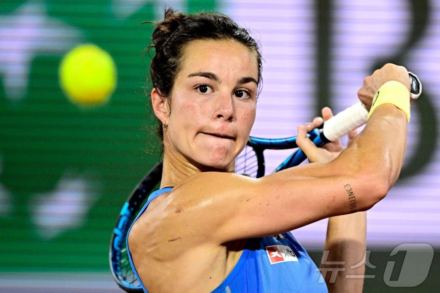 프랑스오픈 여자 단식 4강에 진출한 보아송. ⓒ AFP=뉴스1