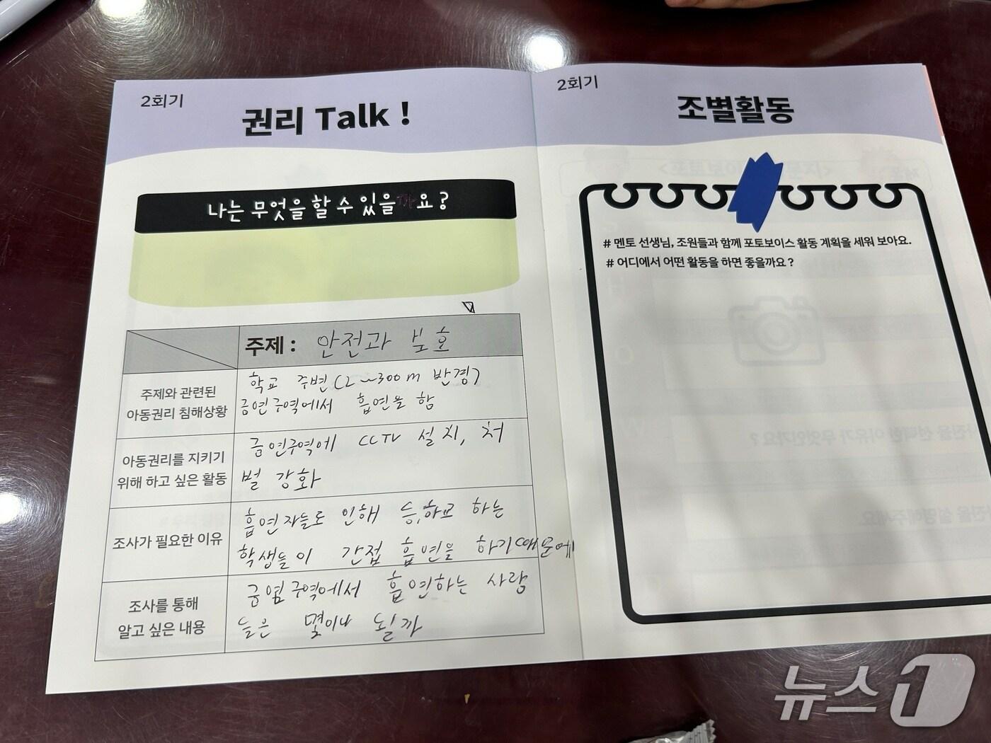 본문 이미지 - 아동권리 모니터링단 활동 모습.(은평구청 제공)