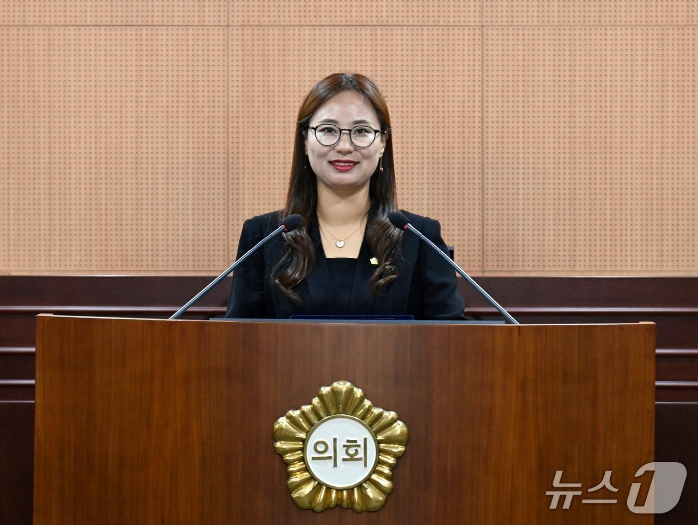 본문 이미지 - 10일 광주 북구의회 황예원 의원이 제303회 제1차 정례회 본회의 5분 자유발언을 하고 있다.(광주 북구의회 제공. 재판매 및 DB 금지)