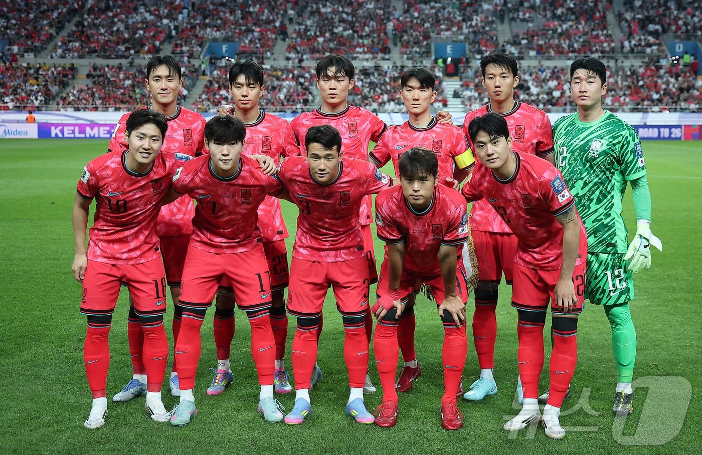 지난 6월  월드컵 예선을 앞둔 한국 축구대표팀 선발 11명 선수 모습 2025.6.10/뉴스1 ⓒ News1 김진환 기자