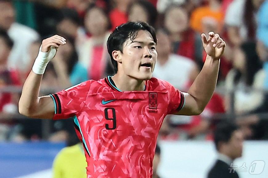 본문 이미지 - 축구국가대표 공격수  2025.6.10/뉴스1 ⓒ News1 김도우 기자