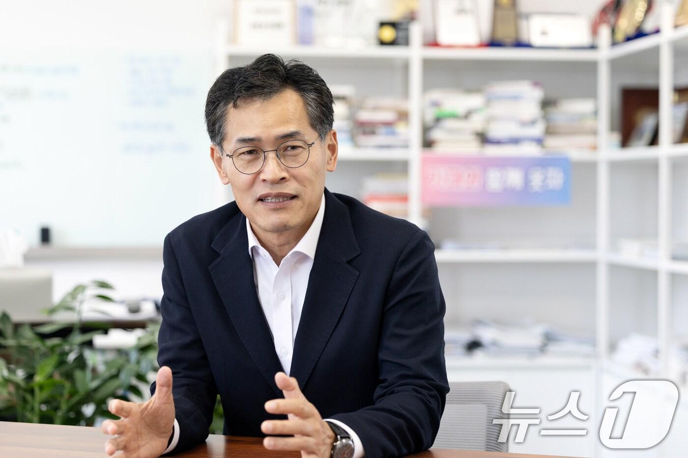 이기재 양천구청장이 11일 오전 서울 양천구청에서 뉴스1과 인터뷰하고 있다. ⓒ News1 이승배 기자