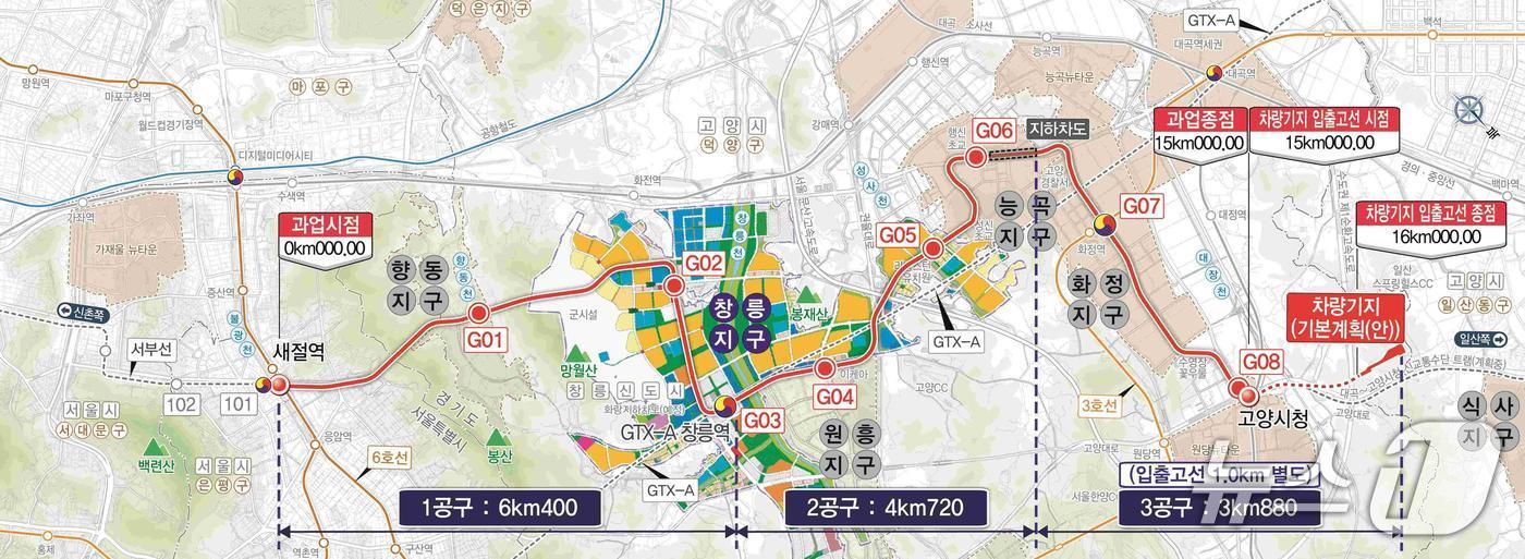 고양은평선 노선도. (경기도 제공, 재판매 및 DB금지)