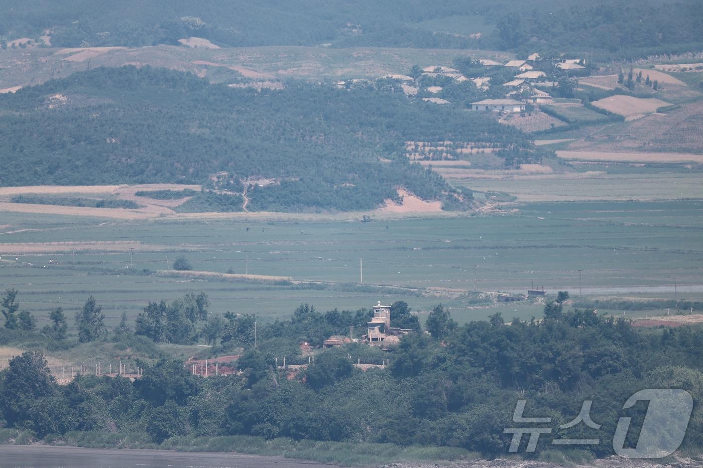 경기도 파주시 오두산전망대에서 바라본 북녘 황해북도 개풍군 마을. 2025.6.12/뉴스1 ⓒ News1 김도우 기자&#40;사진은 기사 내용과 무관함&#41; / 뉴스1 ⓒ News1