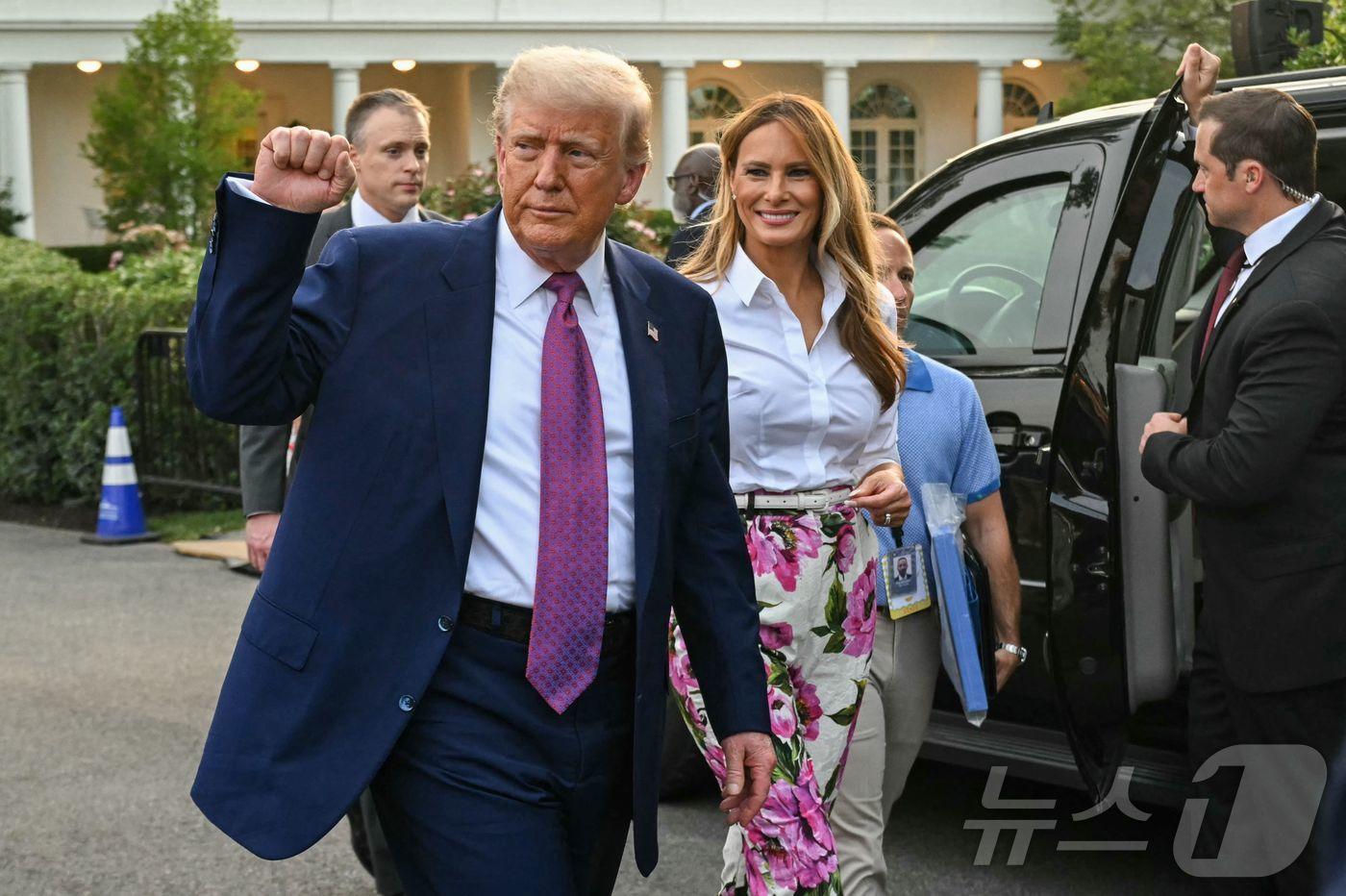 12일&#40;현지시간&#41; 백악관 잔디밭에서 열린 &#39;의회 피크닉&#39; 행사에 도널드 트럼프 미국 대통령 부부가 참석했다. 2025.06.12 ⓒ AFP=뉴스1 ⓒ News1 최종일 선임기자