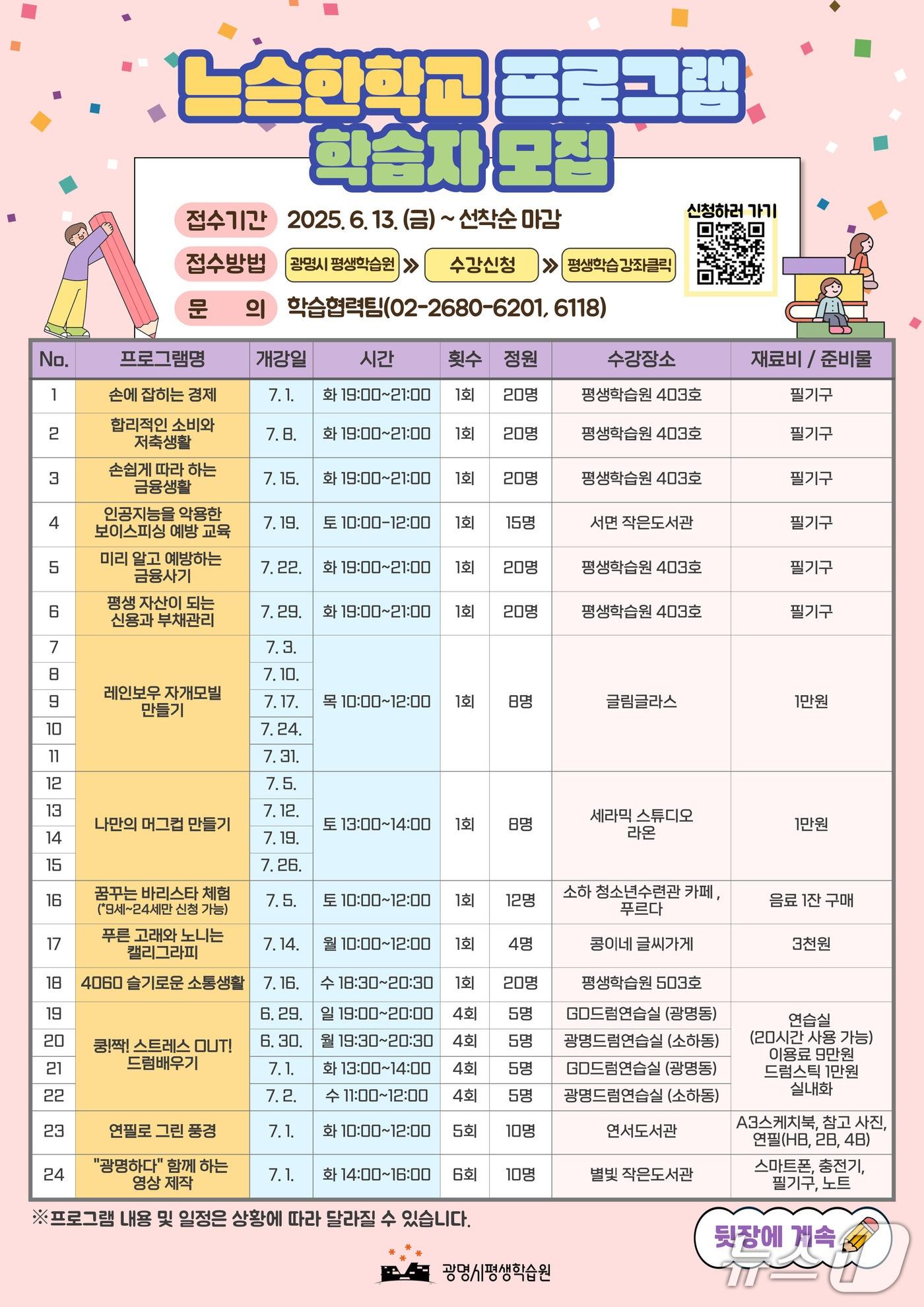 본문 이미지 - 홍보 포스터.(광명시 제공)