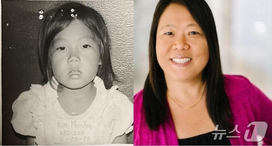 본문 이미지 - 입양당시 김미정 씨(사진 왼쪽)과 현재 모습.(김미정 씨 측 및 홀트아동복지회 제공. 재판매 및 DB금지)/뉴스1