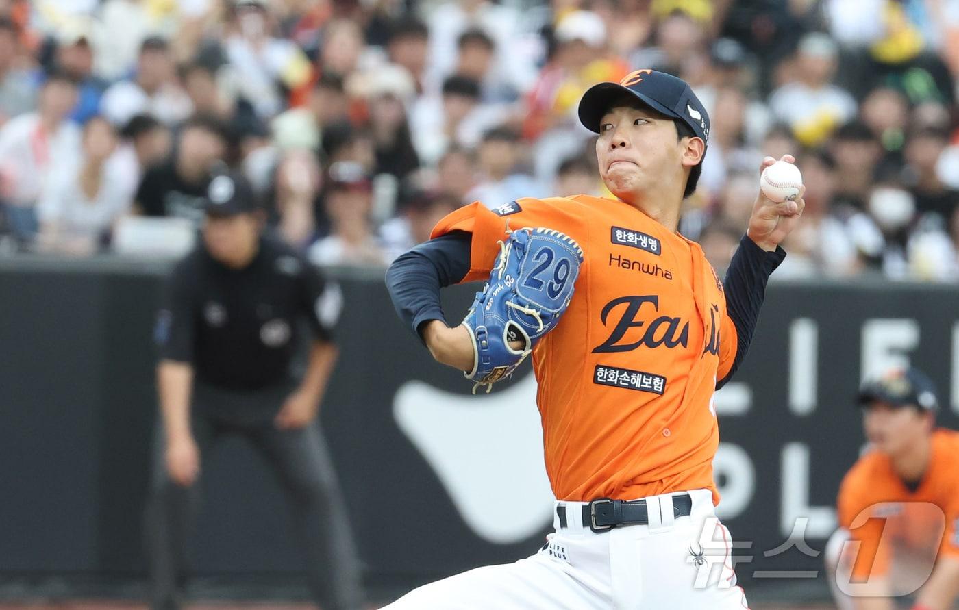 한화 이글스 투수 황준서. 2025.6.15/뉴스1 ⓒ News1 김기남 기자