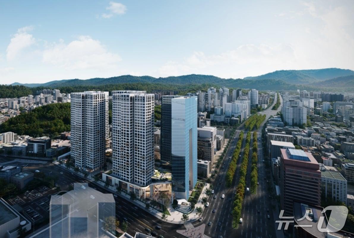 본문 이미지 - 대구 '어나드 범어' 투시도.(포스코이앤씨 제공. 재판매 및 DB 금지)