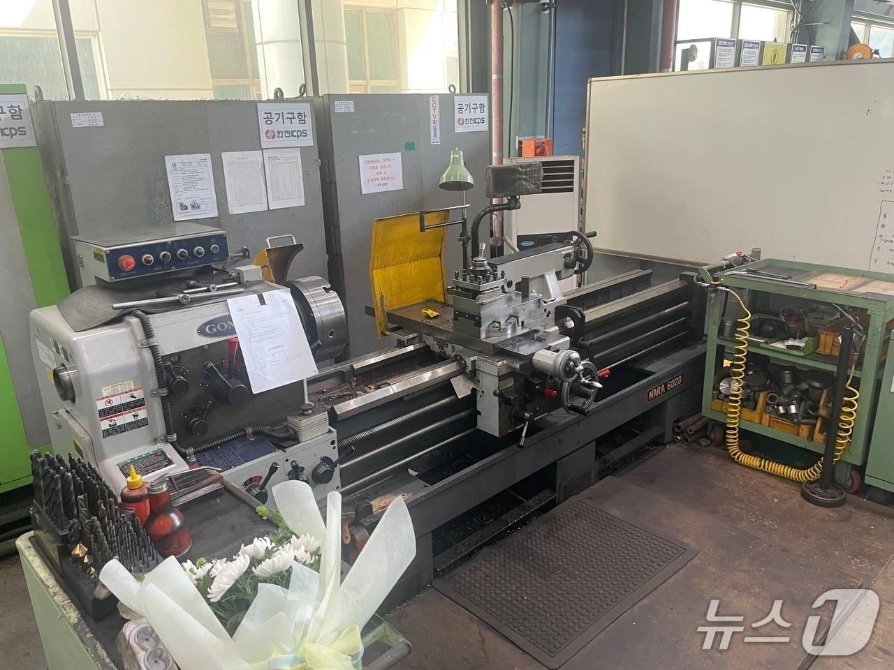 본문 이미지 -  지난 2일 태안화력발전소에서 작업 중 숨진 고 김충현 씨가 일하던 작업 현장. (김충현 씨 사망사고 대책위 제공, 재판매 및 DB금지) / 뉴스1