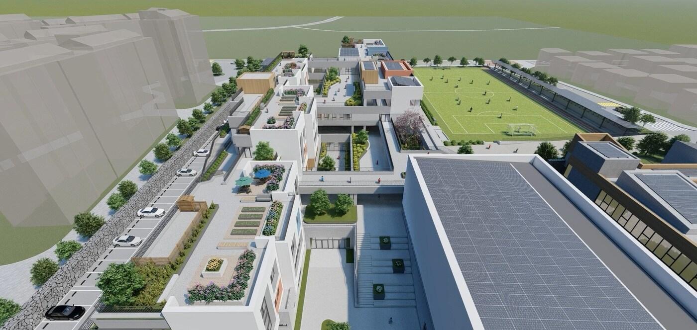  제주첨단과학기술단지내 초·중 통합학교가 2027년 3월 개교한다. 사진은 조감도.(제주도교육청 제공. 재판매 및 DB 금지)/뉴스1