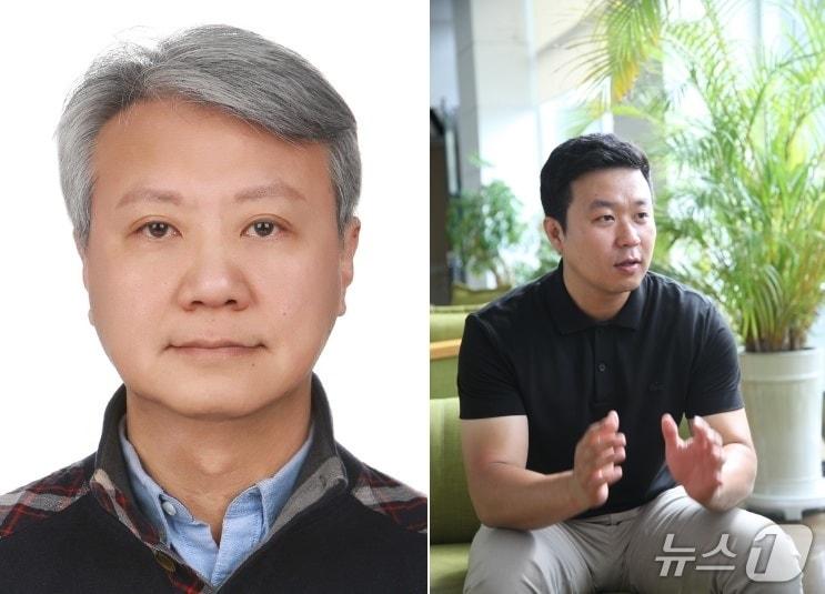 본문 이미지 - 기성현 LG전자㈜ 책임연구원&#40;왼쪽&#41;과 오태석 ㈜부강테크 리더&#40;과기정통부 제공&#41;/뉴스1