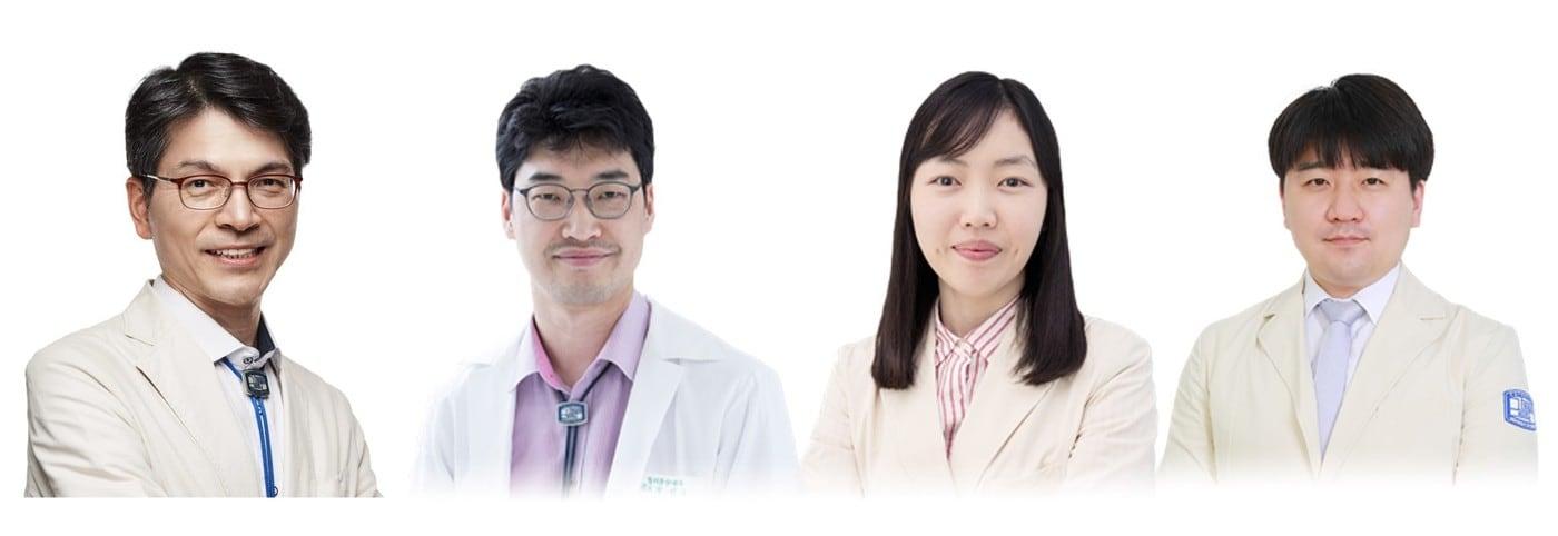 서울성모병원 혈액병원 다발골수종센터 민창기, 박성수, 이정연, 변성규 교수(왼쪽부터)/(서울성모병원 제공)