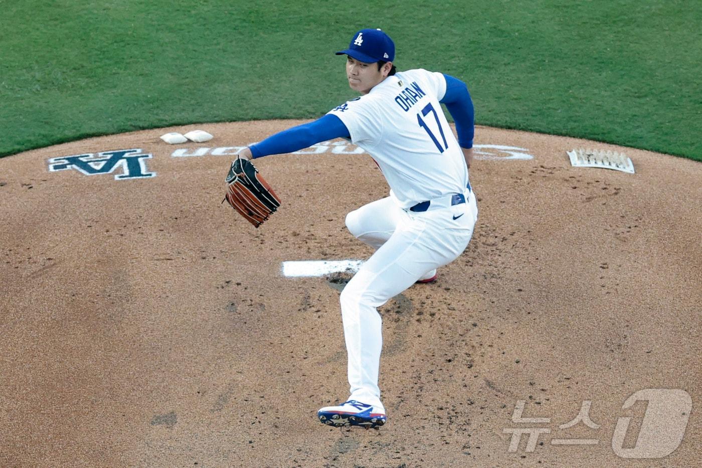투구하는 오타니 쇼헤이. ⓒ AFP=뉴스1