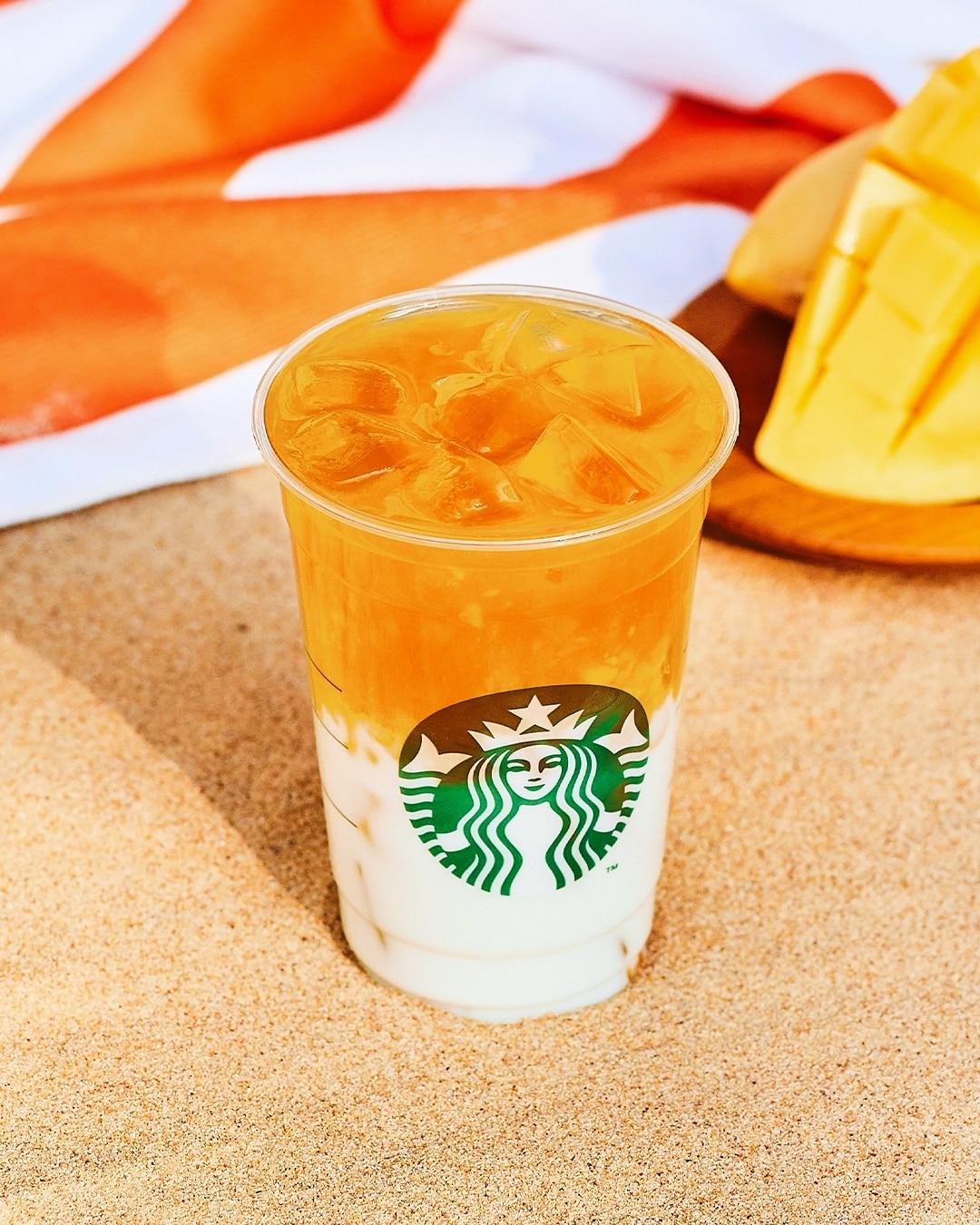 본문 이미지 - 스타벅스 망고 라떼.(스타벅스 코리아 제공)