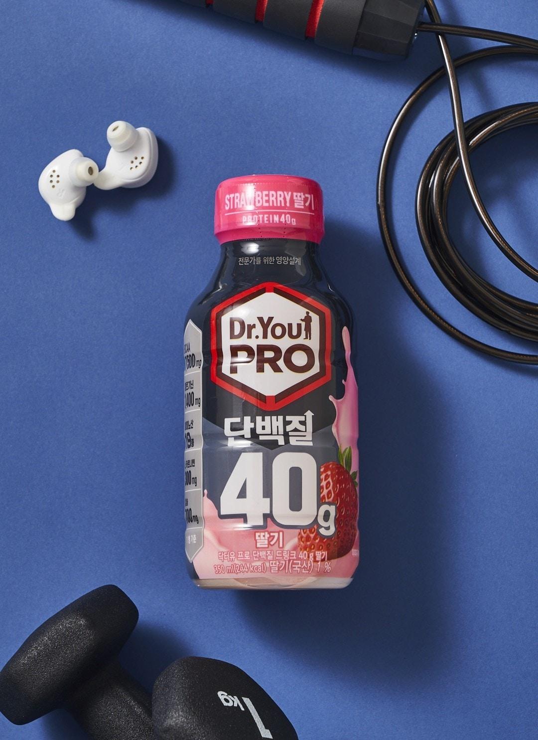 본문 이미지 - 오리온 닥터유PRO 단백질드링크 40g 딸기 제품 이미지.(오리온 제공)