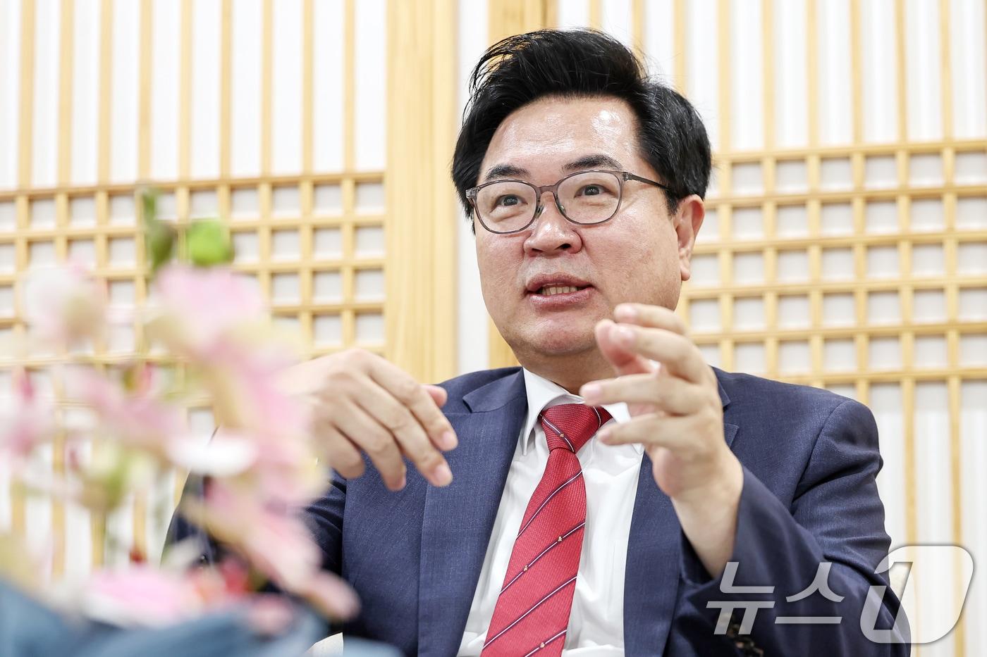 박일하 동작구청장이 18일 서울 동작구청에서 뉴스1과 인터뷰를 하고 있다. 2025.6.18/뉴스1 ⓒ News1 민경석 기자