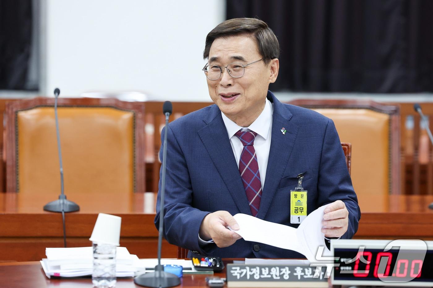 이종석 국가정보원장 후보자가 19일 오후 서울 여의도 국회 정보위원회 회의실에서 대북·안보 관련 질의를 위해 비공개로 속개된 인사청문회에 출석하고 있다. 2025.6.19/뉴스1 ⓒ News1 안은나 기자