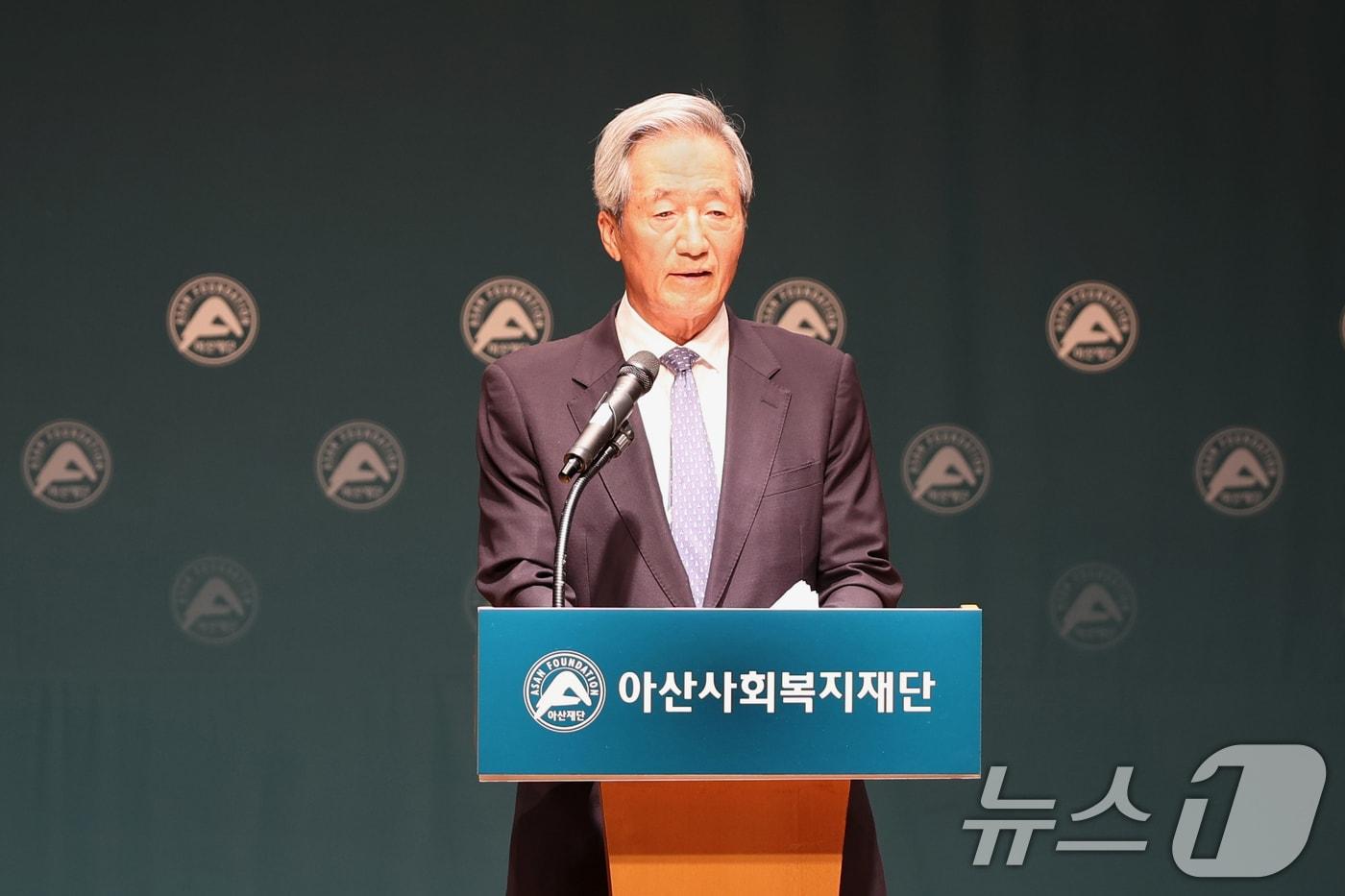 본문 이미지 - 정몽준 아산사회복지재단 이사장. (아산사회복지재단 제공. 재판매 및 DB 금지)  ⓒ 뉴스1 이연주 기자