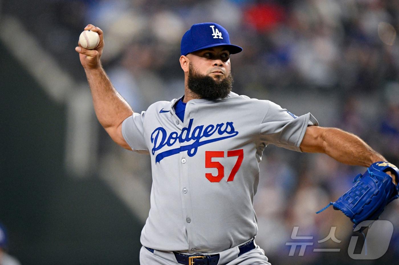 LA 다저스 투수 루이스 가르시아. ⓒ 로이터=뉴스1