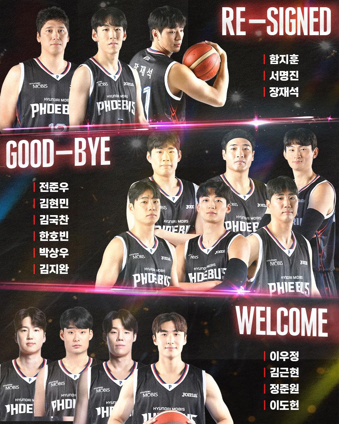 본문 이미지 - 프로농구 울산 현대모비스는 프리에이전트(FA) 함지훈, 장재석, 서명진과 재계약을 체결했다고 2일 밝혔다.(현대모비스 제공)