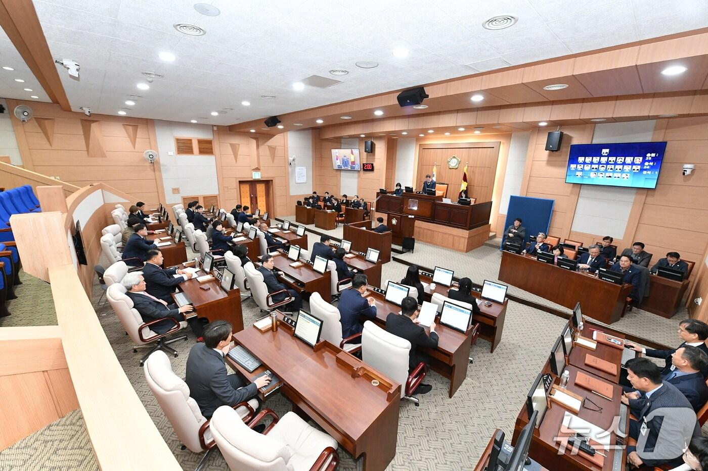 김해시의회 본회의장 모습.&#40;김해시의회 제공. 재판매 및 DB금지&#41;