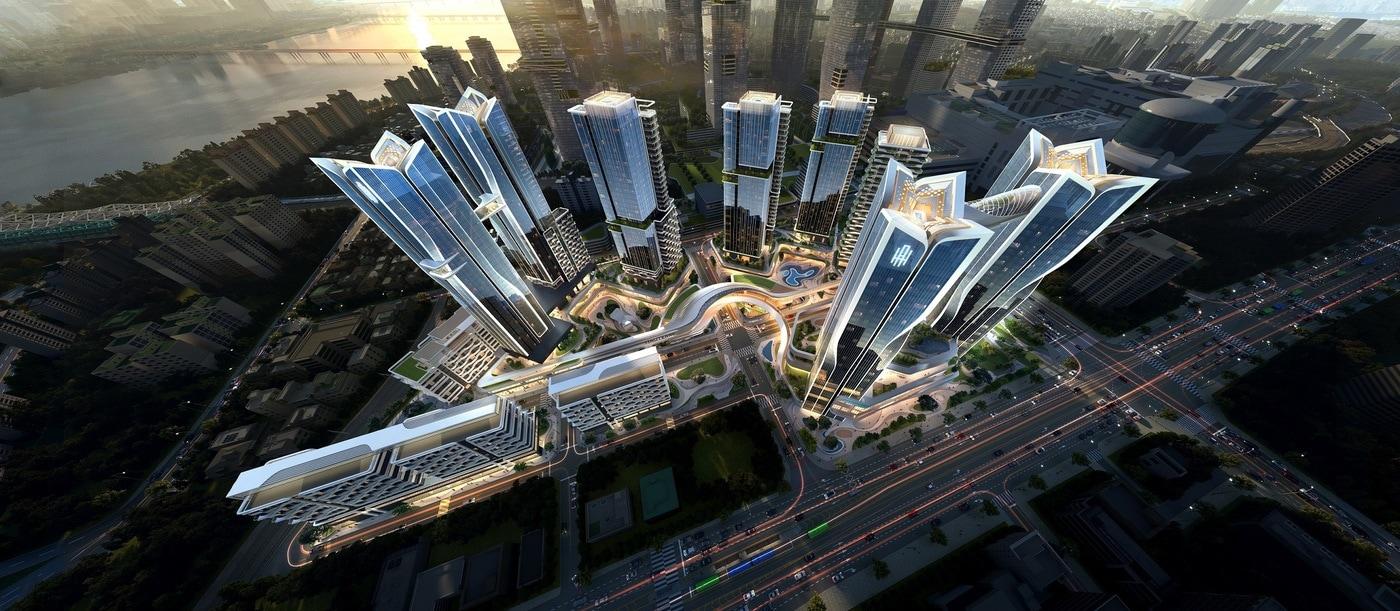 오티에르 용산 조감도./포스코이앤씨 제공