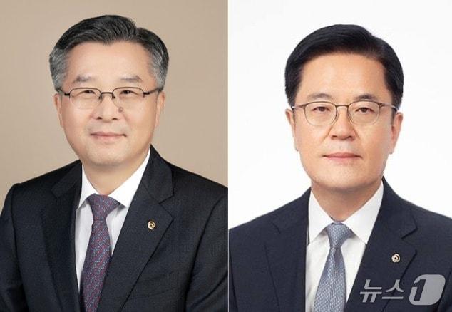 본문 이미지 - &#40;왼쪽부터&#41; 권혁웅, 이경근 한화생명 각자대표 내정자/사진제공=한화생명