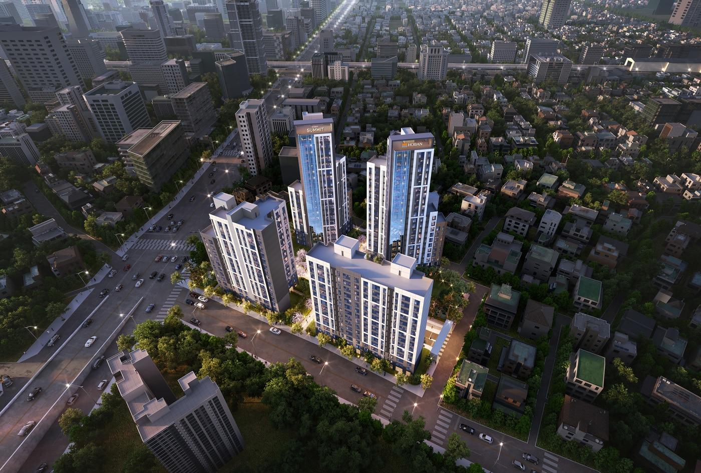 서울 광진구 자양1-4구역 가로주택정비사업 조감도./호반건설 제공