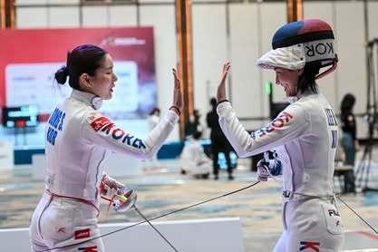 본문 이미지 - 한국 여자 펜싱 에페 대표팀. &#40;대한펜싱협회 제공&#41;