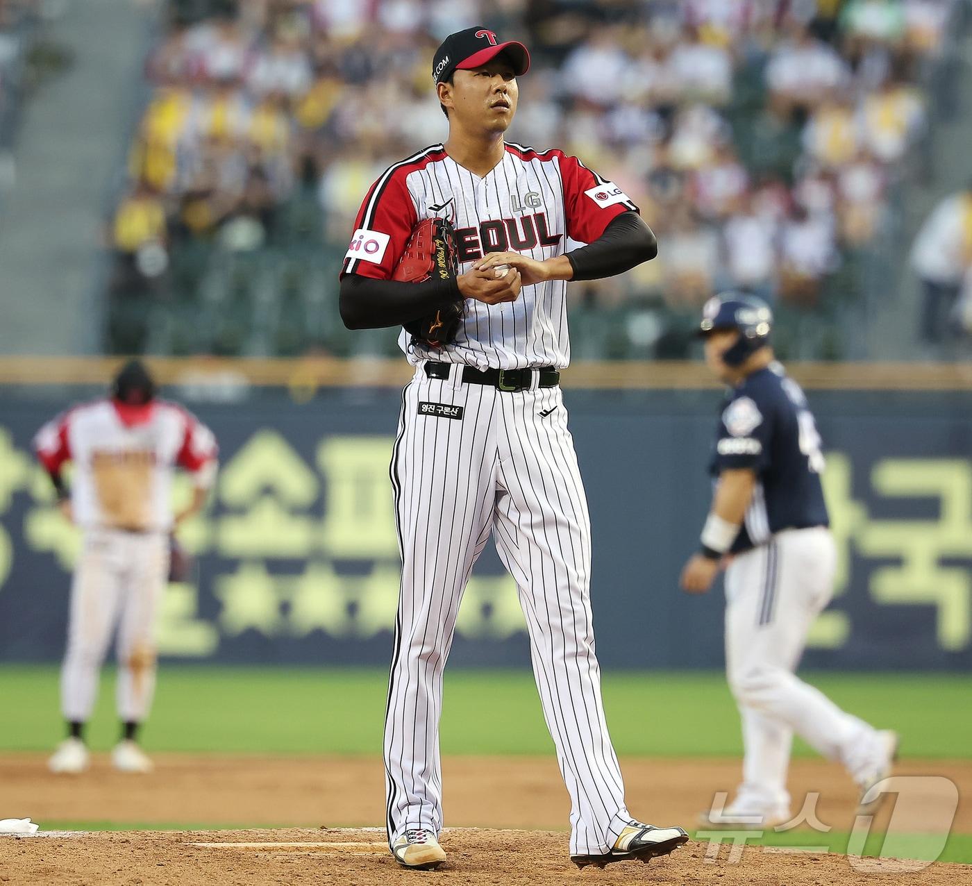 본문 이미지 - LG 트윈스 투수 정우영. 2025.6.22 ⓒ 뉴스1 김진환 기자