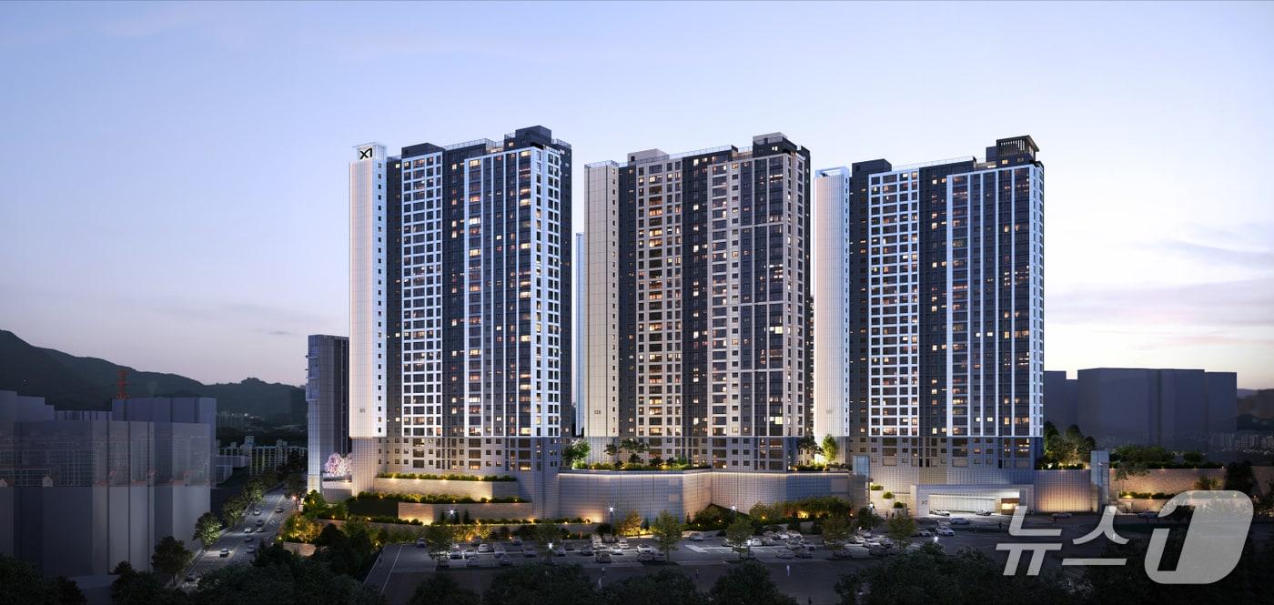 양산자이 파크팰리체 조감도. (GS건설 제공. 재판매 및 DB 금지)