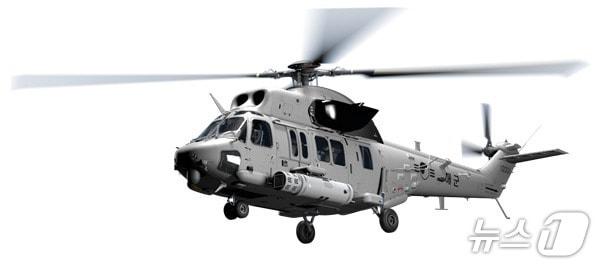 본문 이미지 - 레이저기뢰 탐색장비를 장착한 소해헬기 형상안.&#40;방위사업청 제공&#41;