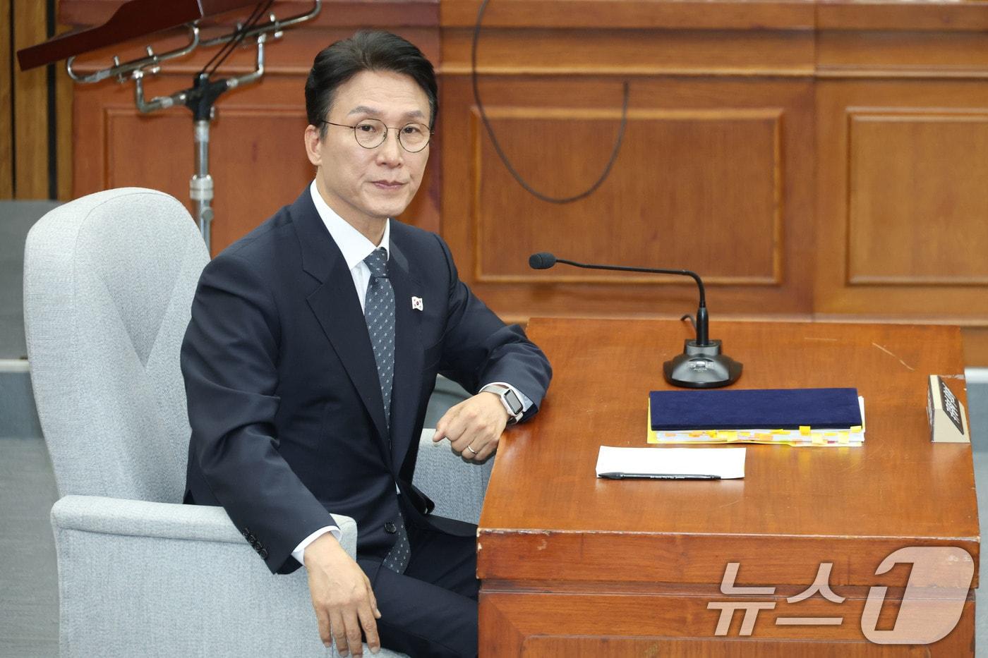 김민석 국무총리 후보자가 24일 오전 서울 여의도 국회에서 열린 인사청문회에 출석해 있다. 2025.6.24/뉴스1 ⓒ News1 이광호 기자