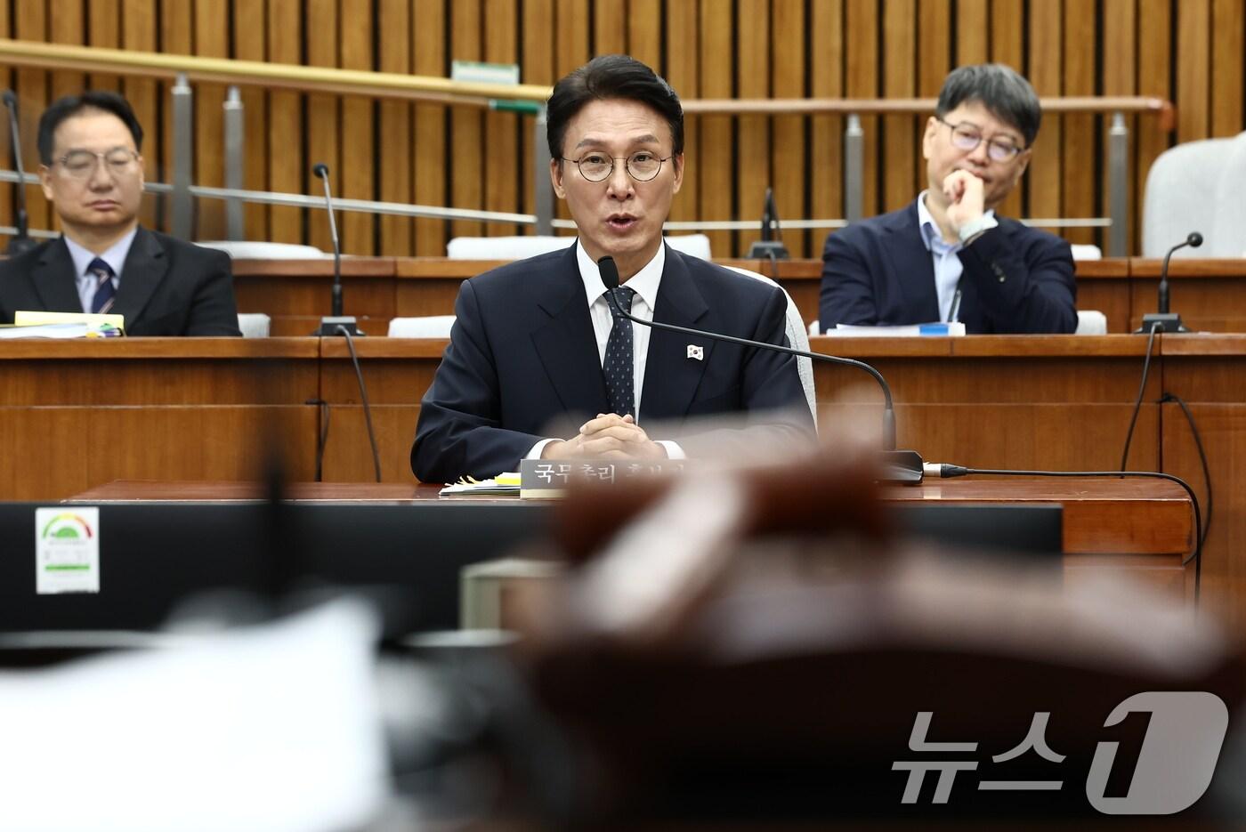 김민석 국무총리 후보자가 24일 오전 서울 여의도 국회에서 열린 인사청문회에 출석해 의원 질의에 답변하고 있다. 2025.6.24/뉴스1 ⓒ News1 김민지 기자