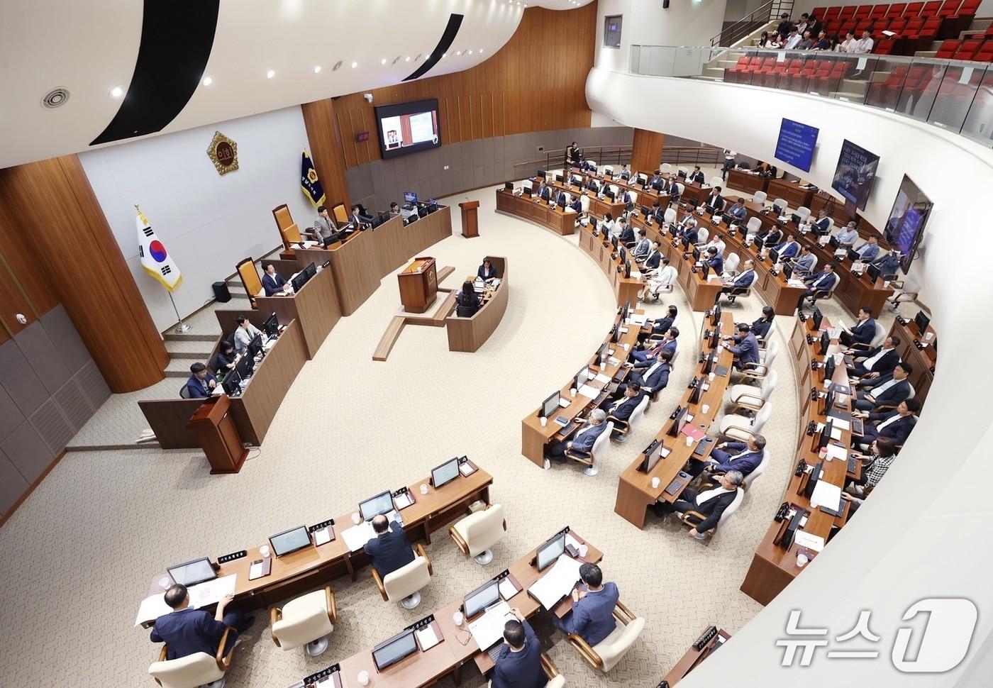 24일 충남도외희 본회의장에서 열린 4차 본회의 모습. (충남도의회 제공, 재판매 및 DB금지) / 뉴스1 