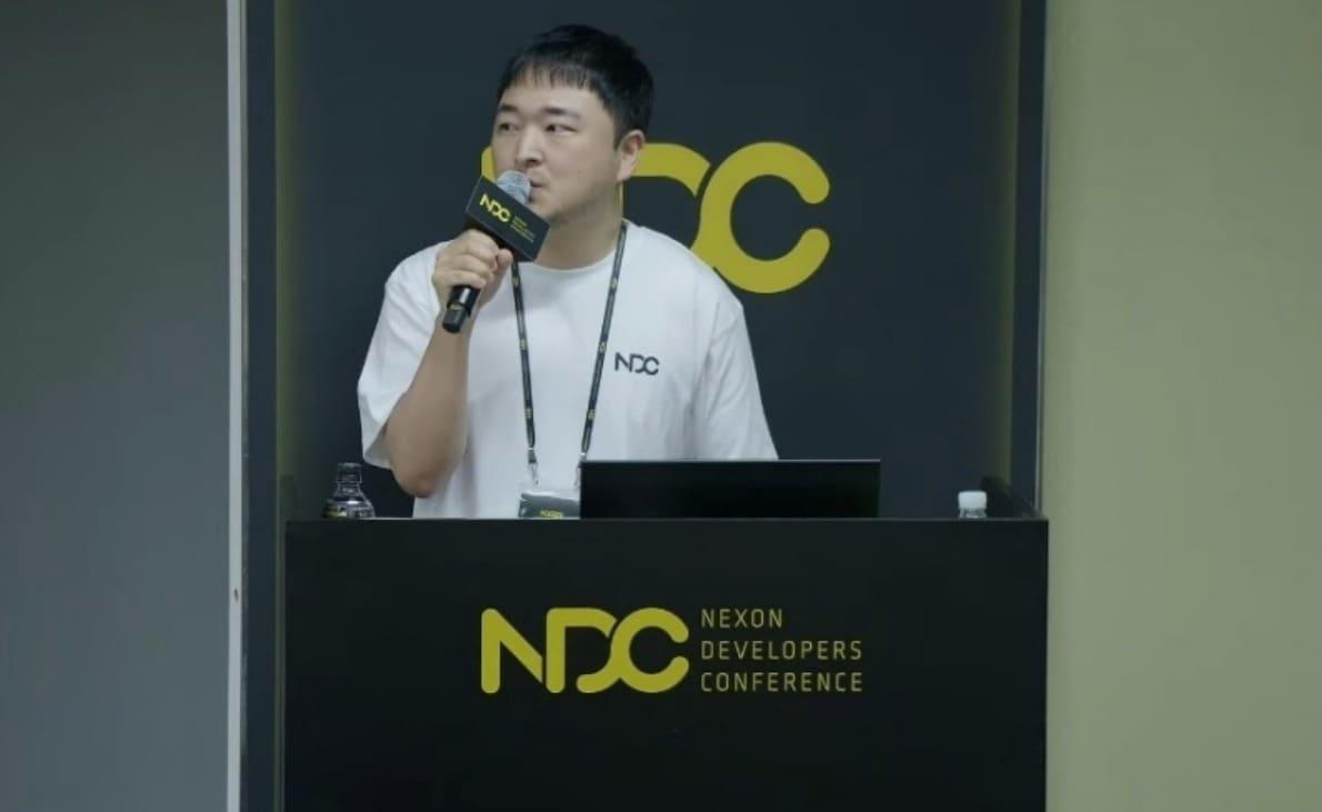 본문 이미지 - 오진욱 넥슨코리아 게임밸류에이션팀 팀장이 24일 경기 성남시에서 열린 넥슨개발자콘퍼런스(NDC)에서 '흥행 예측 AI 개발 활용 도전기'를 주제로 발표하고 있다.(NDC 생중계 화면 갈무리)2025.6.24/뉴스1