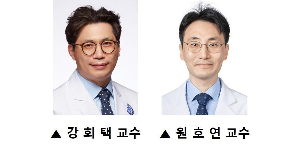 본문 이미지 - 강희택 세브란스 병원 교수&#40;왼쪽&#41;와 원호연 중앙대병원 교수.&#40;세브란스병원 제공&#41;