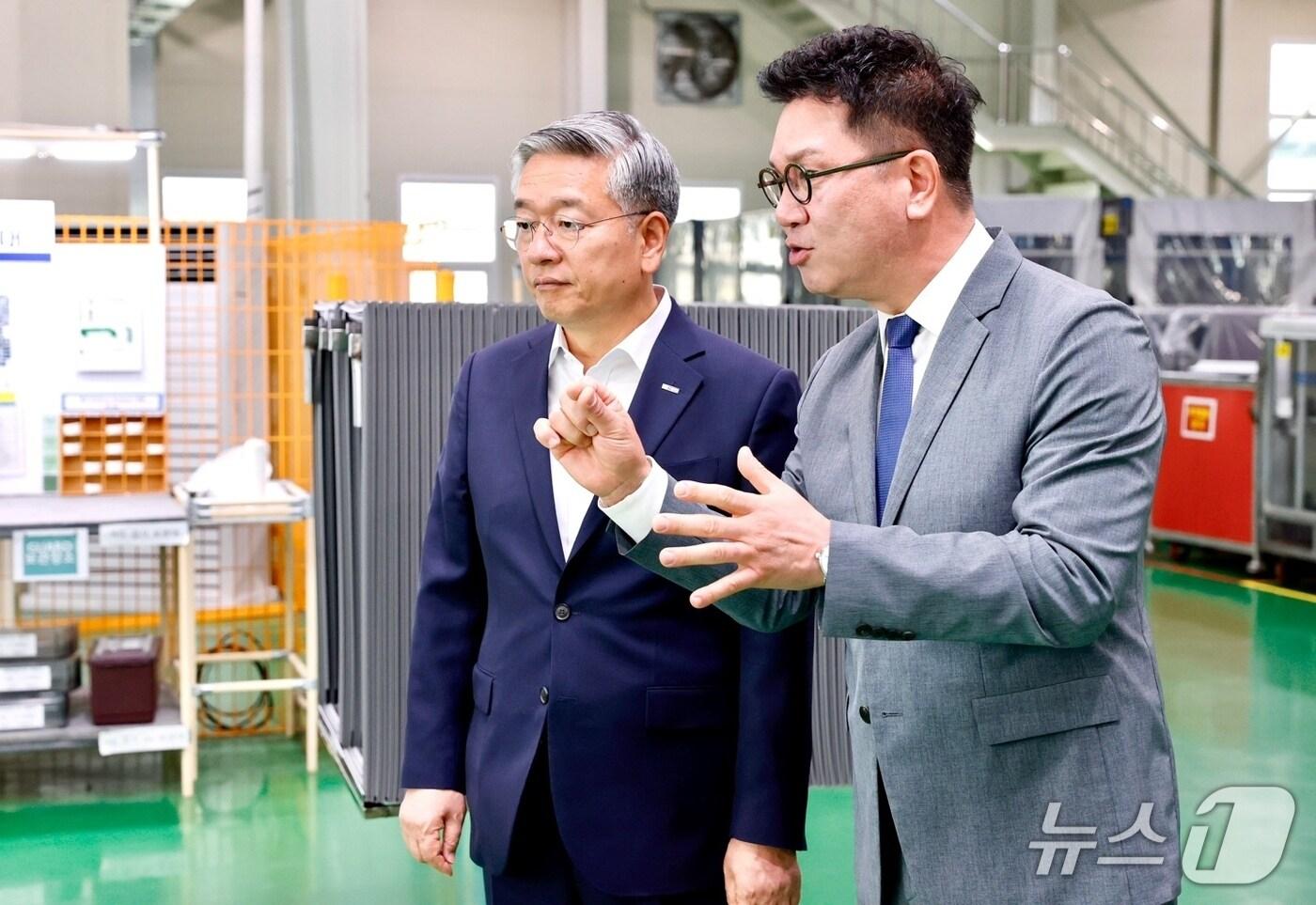 김종호 기보 이사장, 녹색금융 지원기업 방문해 현장애로 청취 &#40;기보 제공&#41;