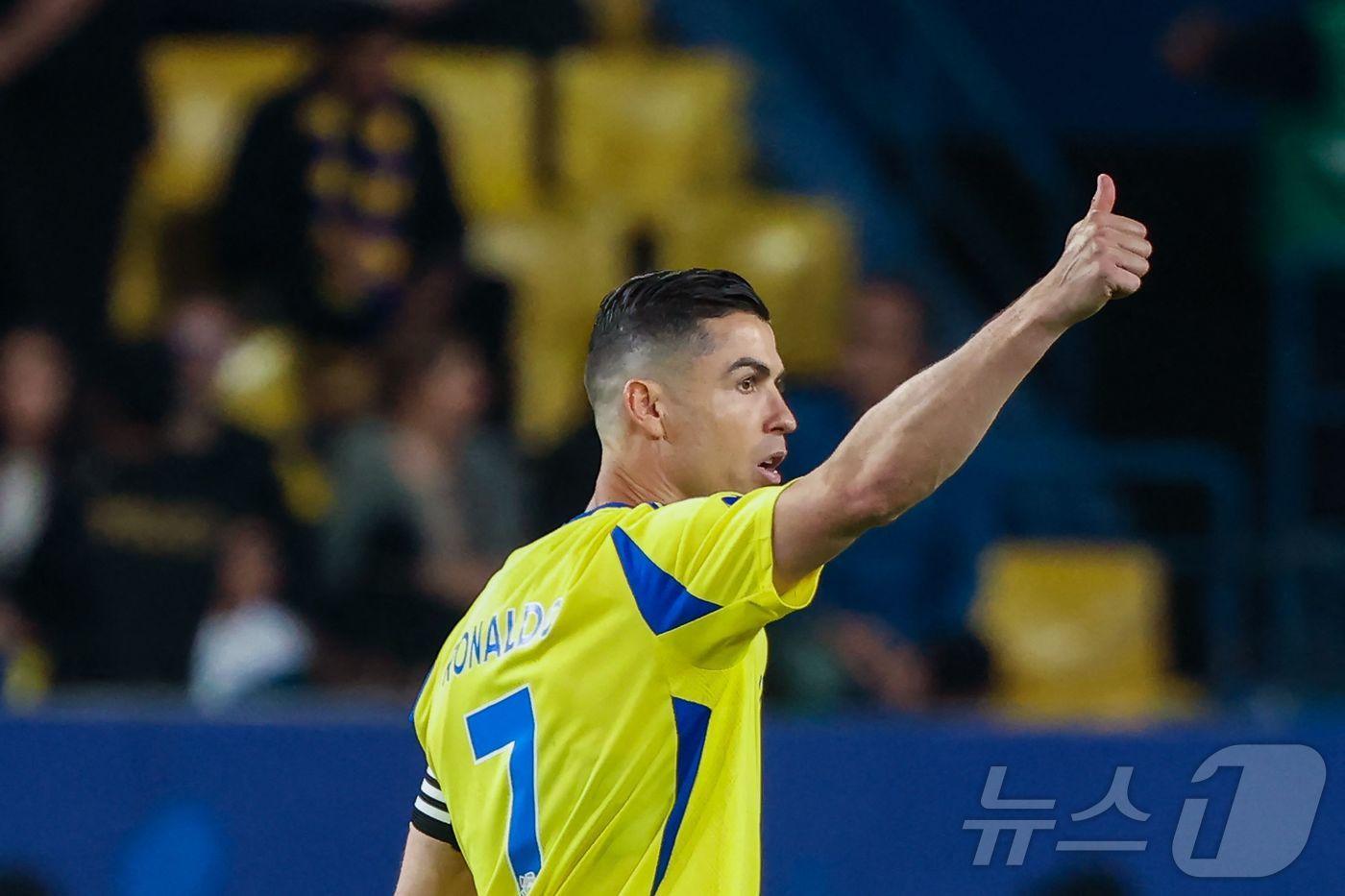사우디아라비아 알나스르와 2년 재계약이 유력한 크리스티아누 호날두. ⓒ AFP=뉴스1