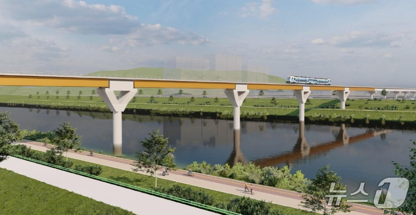 대구도시철도 4호선 2공구 금호강 구간 이미지.&#40;대구교통공사 제공. 재판매 및 DB 금지&#41;