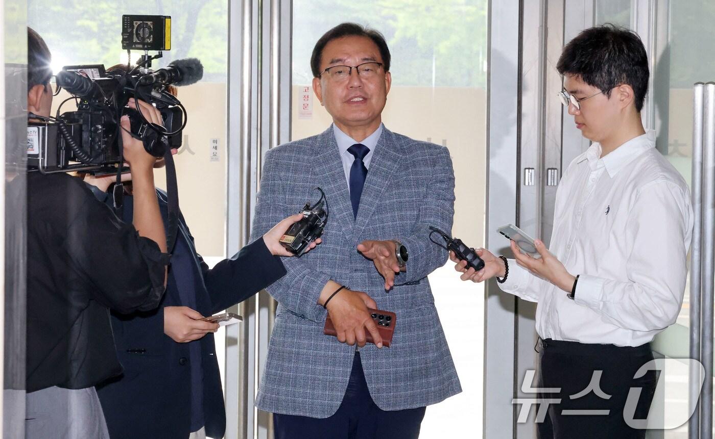 이명현 순직해병 특검이 26일 서울 서초구 특검 사무실에서 취재진 질문에 답하고 있다. 2025.6.26/뉴스1 ⓒ News1 박세연 기자