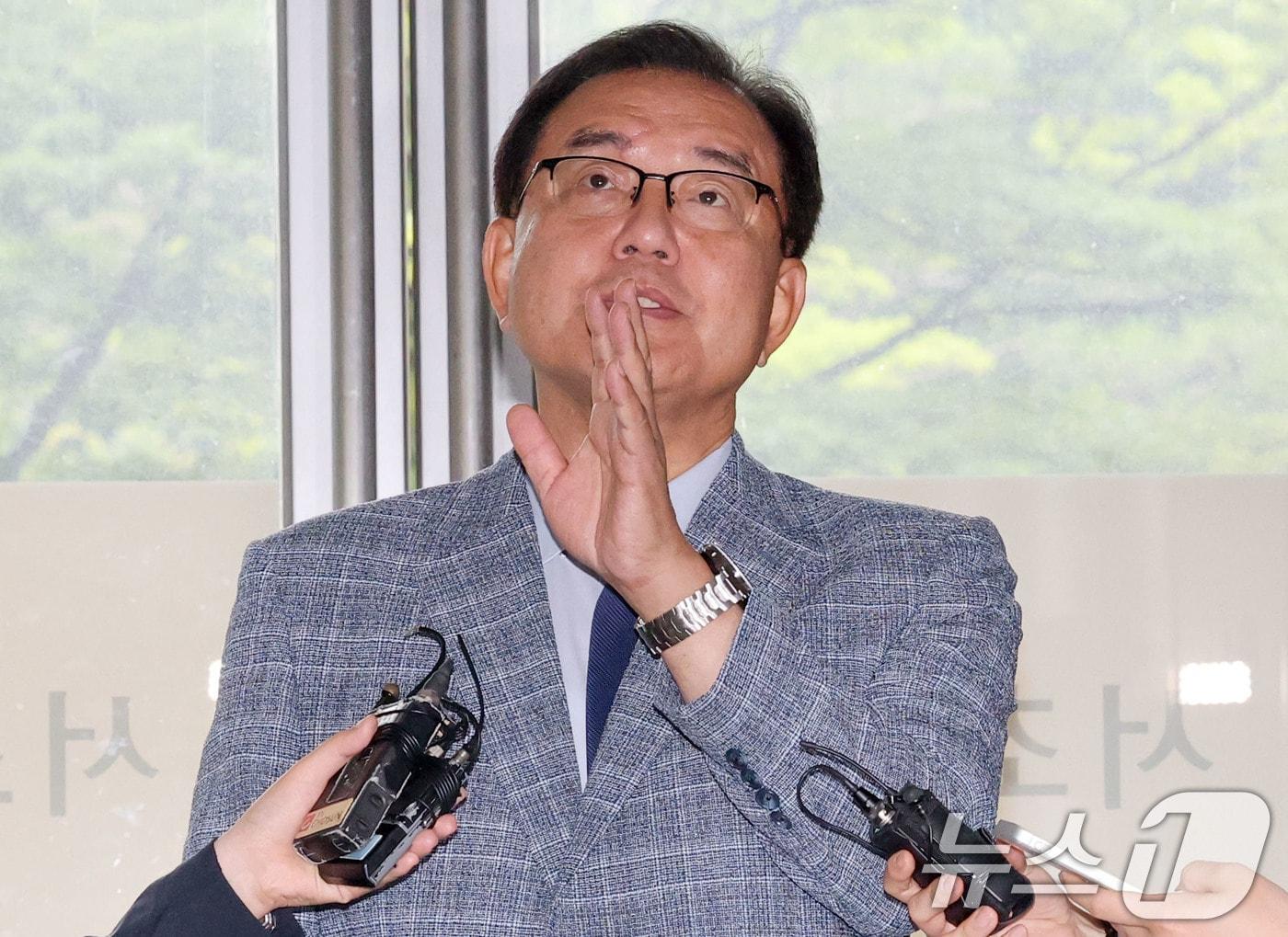 본문 이미지 - 이명현 순직해병 특검이 26일 서울 서초구 특검 사무실에서 취재진 질문에 답하고 있다. 2025.6.26/뉴스1 ⓒ News1 박세연 기자