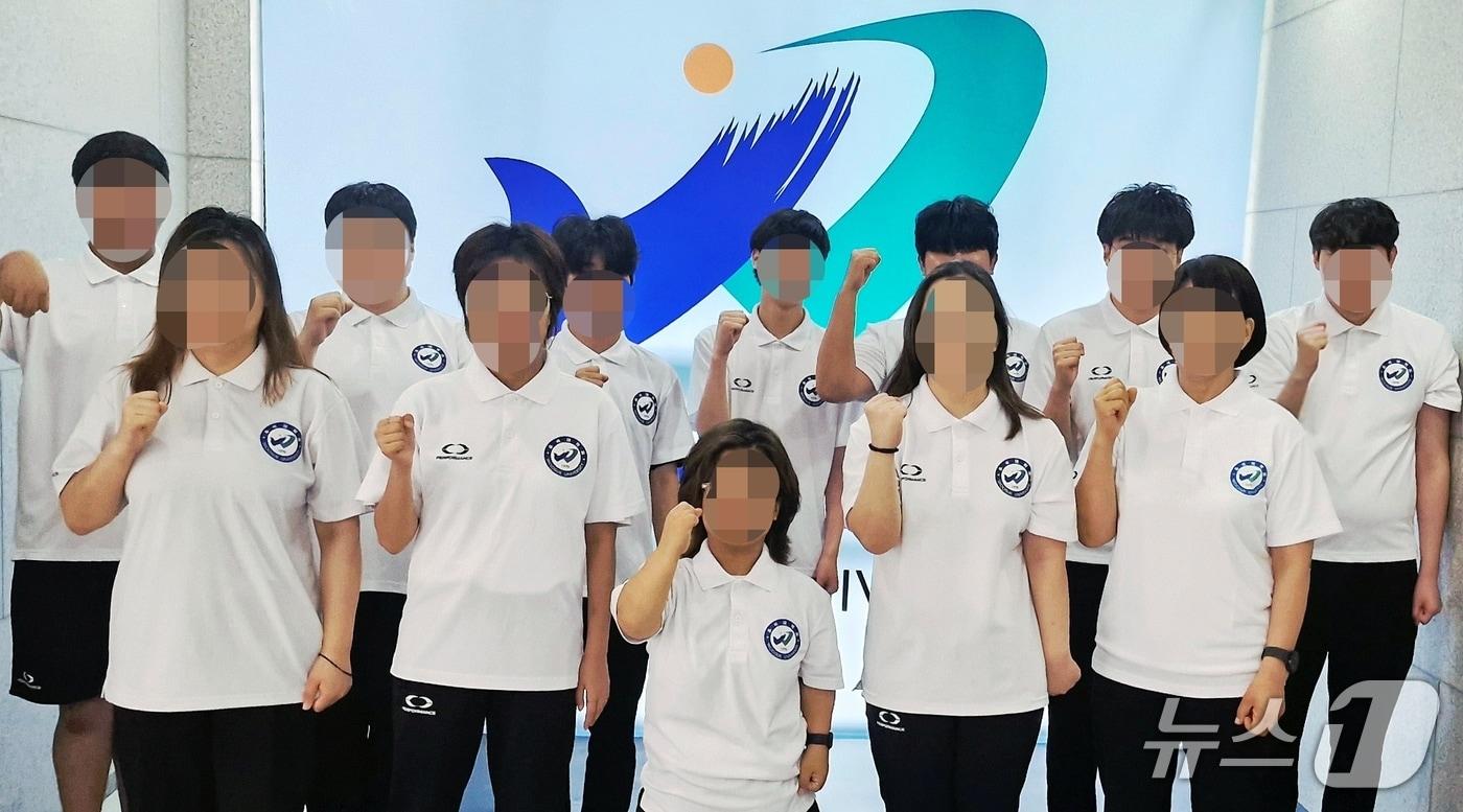 우석대학교는 진천캠퍼스 장애인스포츠단이 스포츠 활동과 연계한 기업 일자리 고용 정책의 성과로 전원 취업에 성공했다.(우석대학교 제공, 재판매 및 DB금지)/뉴스1