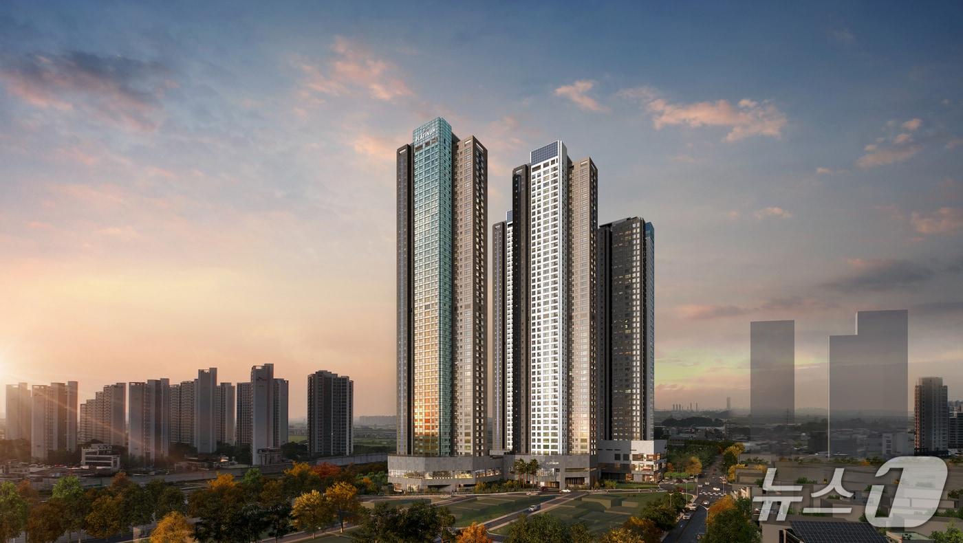 &#39;더 플래티넘 스카이 헤론&#39; 투시도&#40;쌍용건설&#41;.