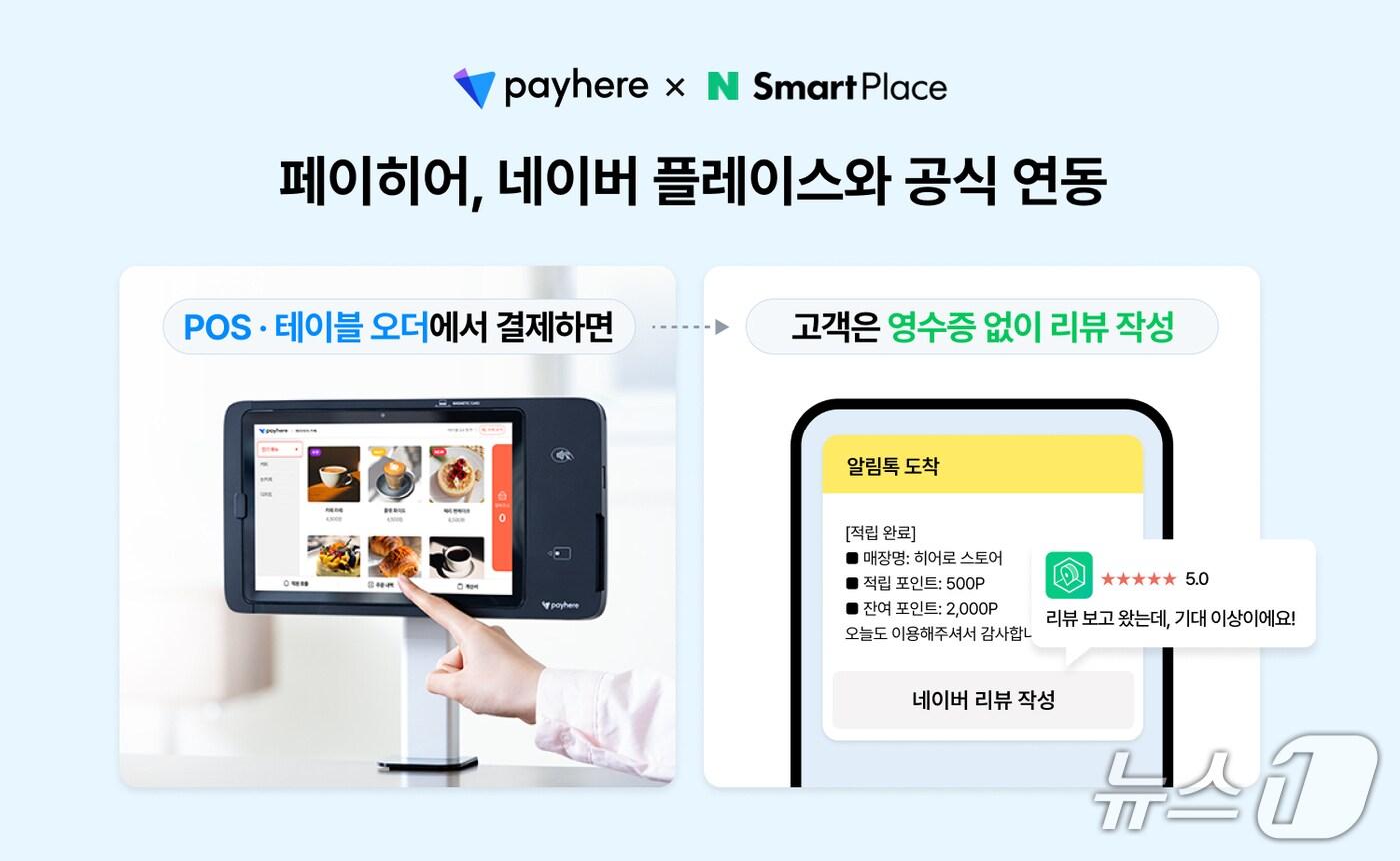 페이히어 포스와 네이버플레이스 연동을 통한 '리뷰 마케팅 자동화'(페이히어 제공)