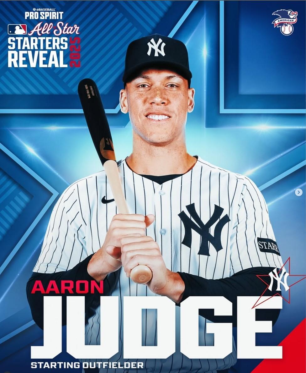 본문 이미지 - 메이저리그 올스타전에 나서는 애런 저지. (MLB SNS 캡처)