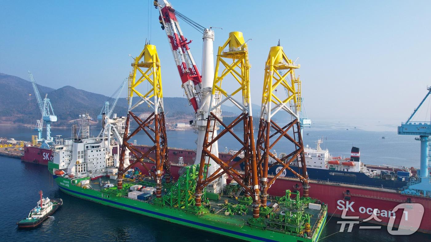 해상풍력 하부구조물.(SK오션플랜트 제공. 재판매 및 DB금지)